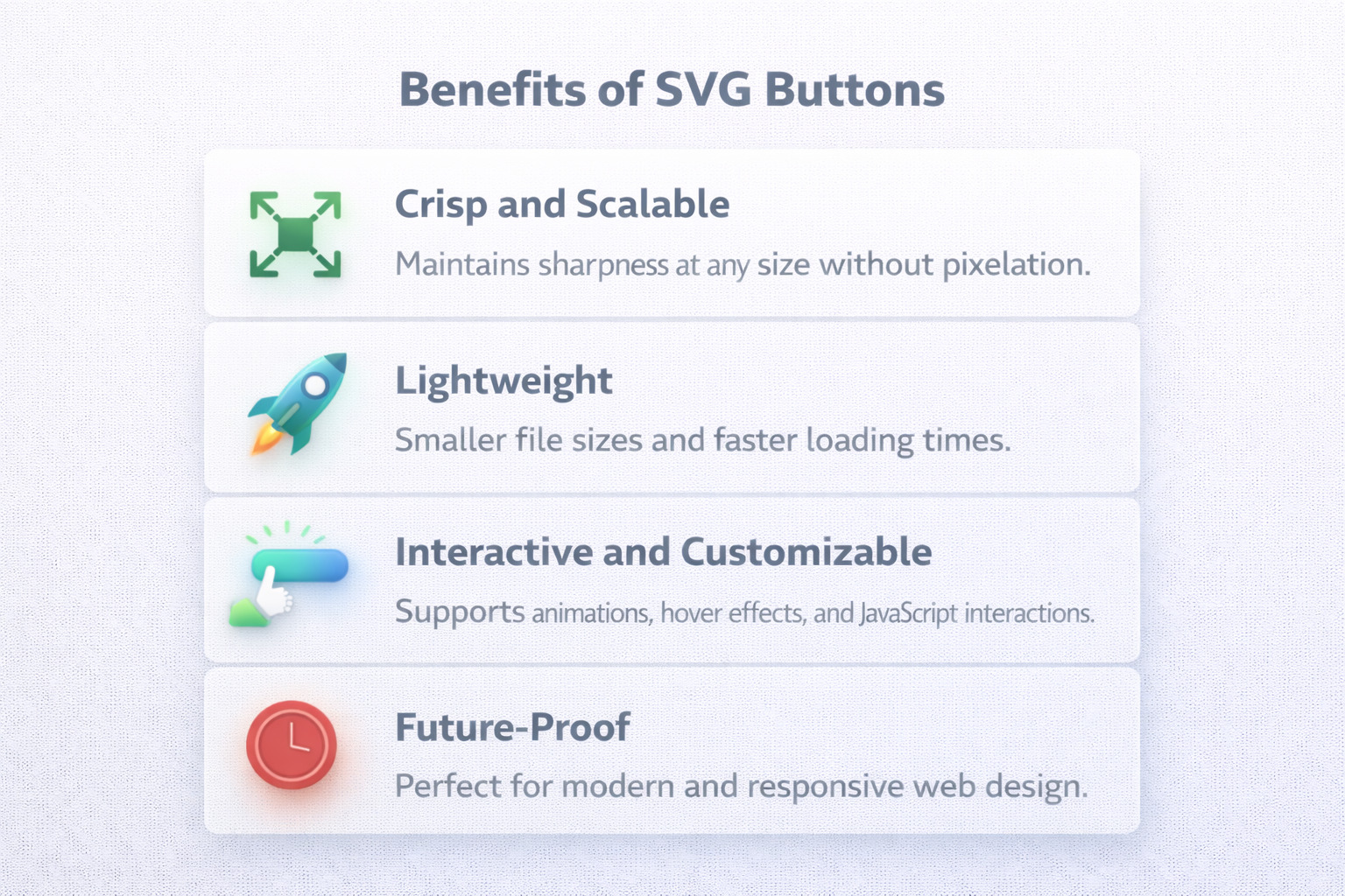Modern SVG call to action buttons for websites