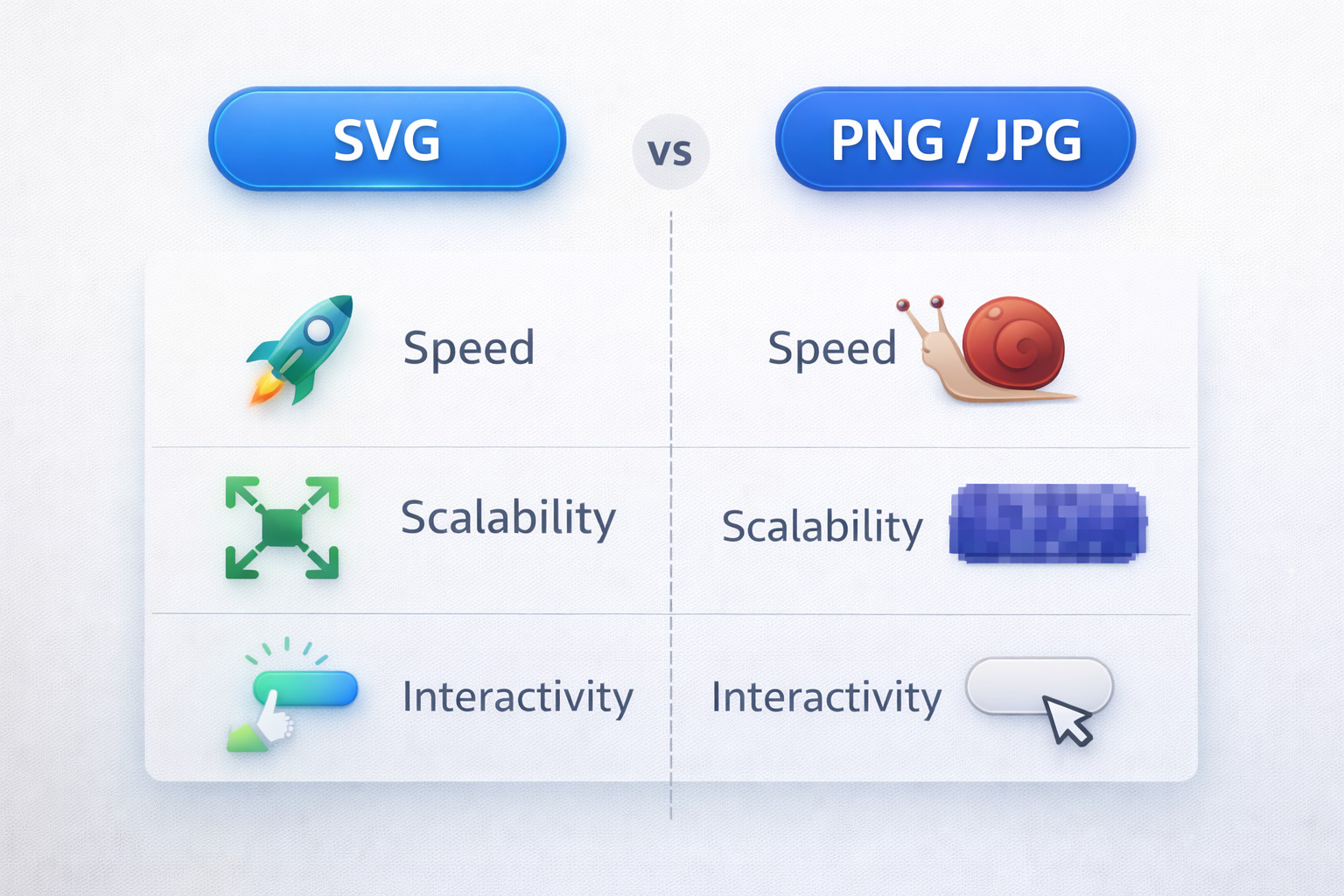 SVG versus PNG button performance comparison